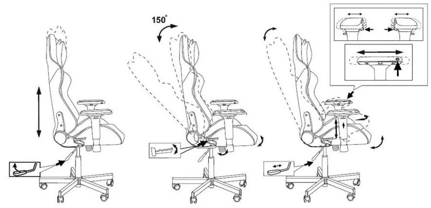 Геймерское кресло Зомбие ВИКИНГ ТАНК РЕД / Zombie VIKING TANK RED_14