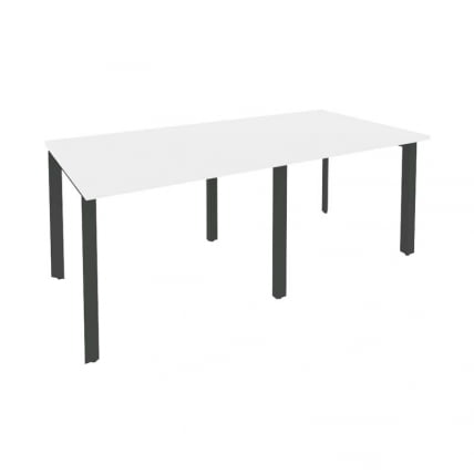 Стол переговорный (2 столешницы) ОНИКС О.МП-ПРГ-2.1 Белый Бриллиант/Антрацит / ONIX O.MP-PRG-2.1_0