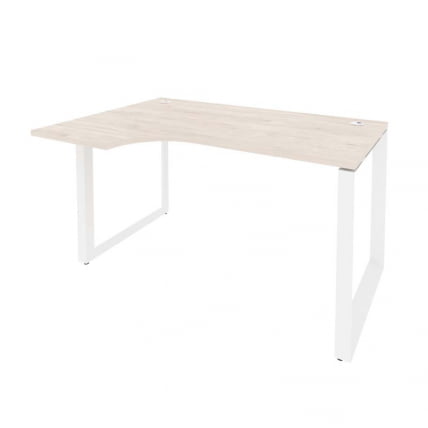 Стол эргономичный левый на О-образном м/к ОНИКС О.МО-СА-2Л Денвер Светлый/Белый / ONIX O.MO-SA-2L_0