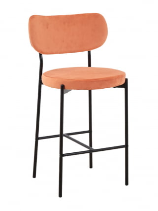 Стул полубарный Барбара (Б) велюр Терракотовый_0