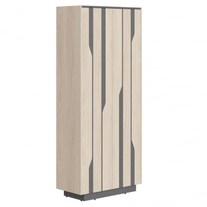 Шкаф высокий Лине СФ-574204 Дуб светлый Черный графит / Line_0