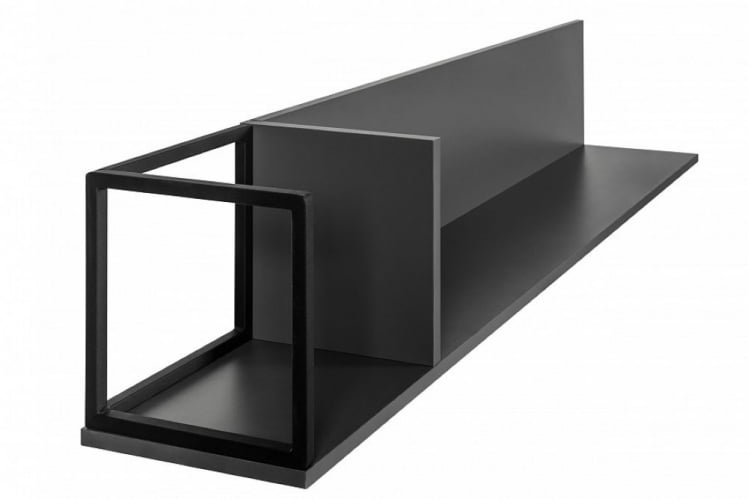 Полка навесная Ситй большая графит / City_4