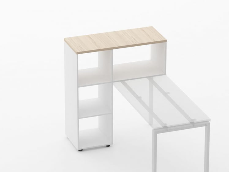 Стеллаж к столу Дека 9.06.10 Туя/Белый / Deka_2
