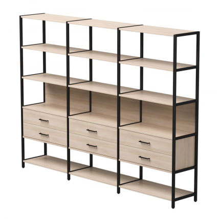 Набор стеллажных систем Еверпроф ЕВО №9 Дуб Соната Черный / Everprof EVO_0