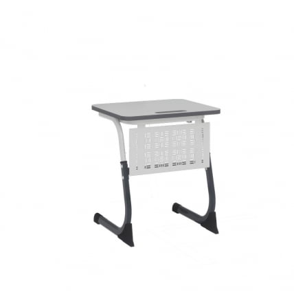 Парта одноместная регулируемая по высоте СМАРТЙ ПЛУС 600х500 с сеткой (рост 3-5) Антрацит/Белый/Серый Кромка Антрацит / SMARTY PLUS_0