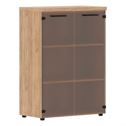 Шкаф со стеклянными дверьми и топом Торр ЛУКС ТМC 85.2 Дуб Бофорд / Torr LUX TMC_0