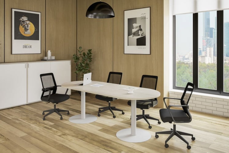 Мебель для офиса Сигма №9 Белый Дуб светлый / Sigma_0