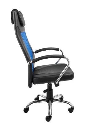 Кресло для руководителя АВ 134 Черно-синее / AV_1