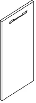 Дверь ЛДСП для стационарной тумбы ЙАЛТА ЛТ-Д5 Л Вяз Благородный / YALTA LT-D5_1