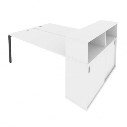 Рабочая станция с опорным шкафом-купе Метал Сйстем Б.РС-СШК-2.5 Белый/Антрацит / Metal System_0