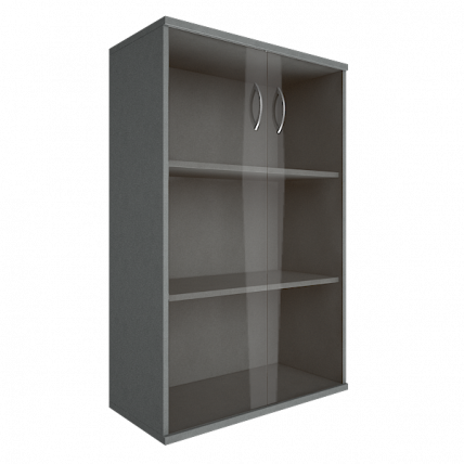 Шкаф средний широкий Рива А.СТ-2.4 Венге/Металлик / Riva_0