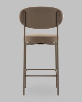 Стул Полубарный Бриф ДД ПБ велюр капучино каркас капучино муар / DD_4