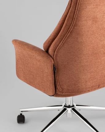 Кресло офисное ТопЧаирс Неома терракотовый ткань / TopChairs Neoma_5