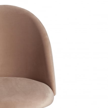 Стул МОНРО (мод. 710) ткань/металл, 56х51х80 см, высота до сиденья 47 см, бежевый баркхат 5/черный / MONRO (mod. barkhat_5