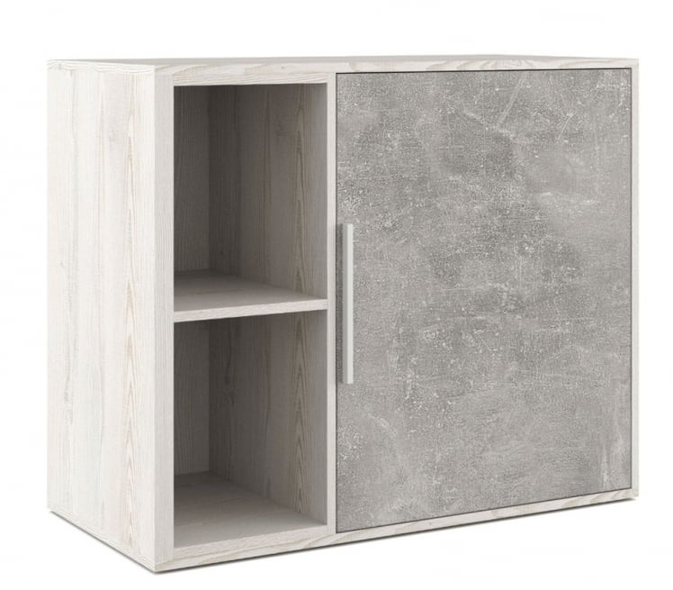 Шкаф низкий с вертикальной нишей Б-ТОНЕ БТН36151231 Сосна Бетон светлый / B-TONE BTN36151231_0