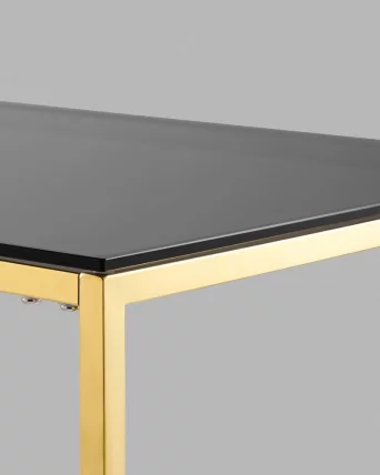 Журнальный стол ТАУН 120кс60 Золото (стекло смоке) / 120x60 smoke)_4