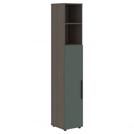 Шкаф-колонка с глухой средней дверью (левый) ВЕЛИОН ВХCС 40.6 Л Нефрит Дуб Сильвер / VELION VHCS L_0