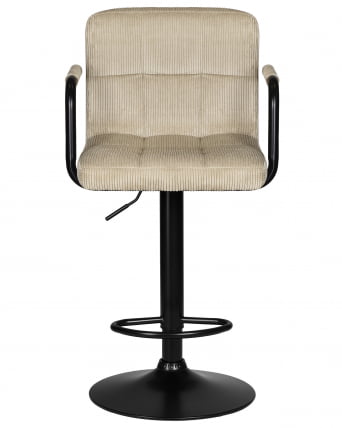 Стул барный ДОБРИН КРУГЕР АРМ БЛАCК (бежевый вельвет (ЛАР-Е2041-04)) / DOBRIN KRUGER ARM BLACK (LAR-E2041-04))_5