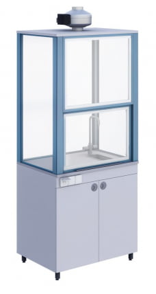 Шкаф вытяжной демонстрационный Голубой/Серый_0