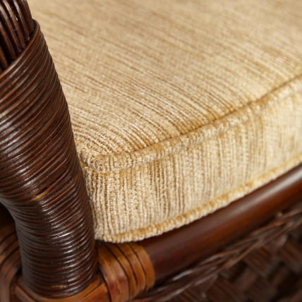 Комплект обеденный АНДРЕА ГРАНД (стол со стеклом+6 кресел+ подушки) Пекан Вашед (античн. орех), Ткань рубчик, цвет кремовый / ANDREA GRAND Pecan Washed_18