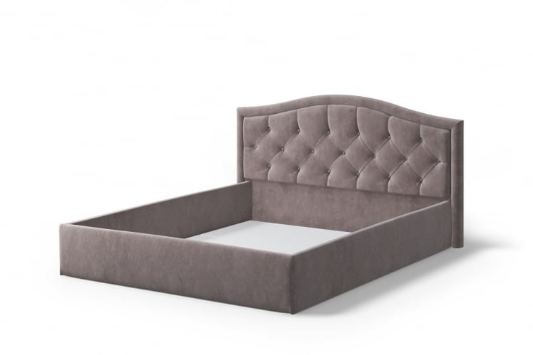 Кровать Стелла, 1200*2000 мм, велюр НЕО 08, коричневый / NEO_1
