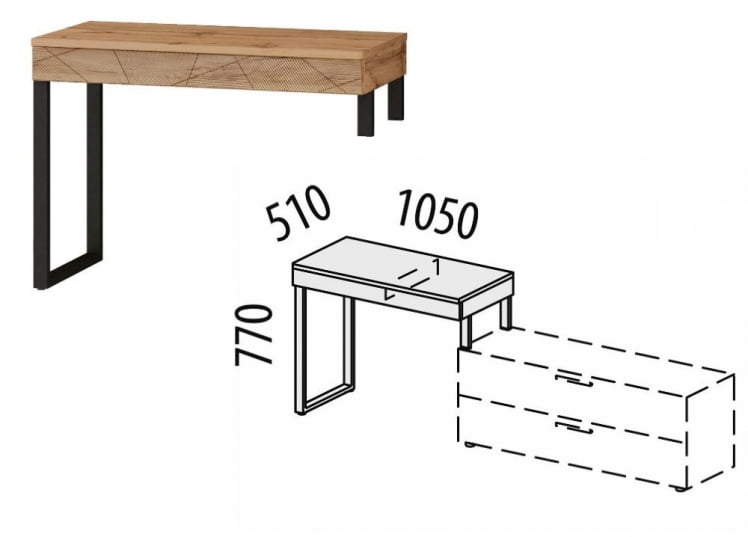 Стол письменный Джерси 602.62_22