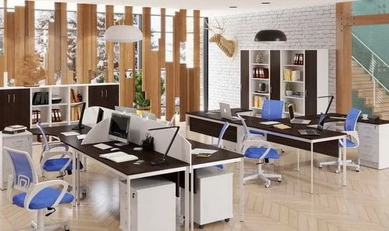 Стол прямой ИМАГО-С СП-1.1СД венге магия белый полуматовый / IMAGO-S СП-1.1SD_1