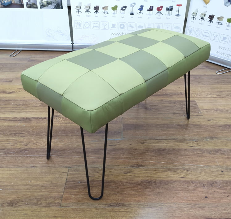 Банкетка Лейд 800кс400 кожа фисташковый комбо / 800x400_0