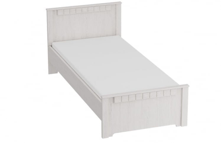 Кровать Прованс №4 с основанием Бодега белая Патина премиум_0