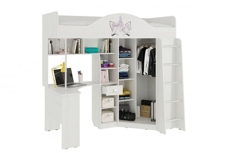 Детский комплекс Фэнтези МДФ-08 белый рамух / MDF-08_1