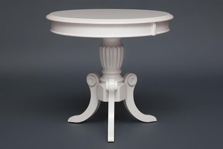 Стол МЕЕН ( МО-ЕТ ) дерево гевея/мдф, 59х59х55см, иворй вхите (слоновая кость 2-5) / MEEN MO-ET ivory white_1