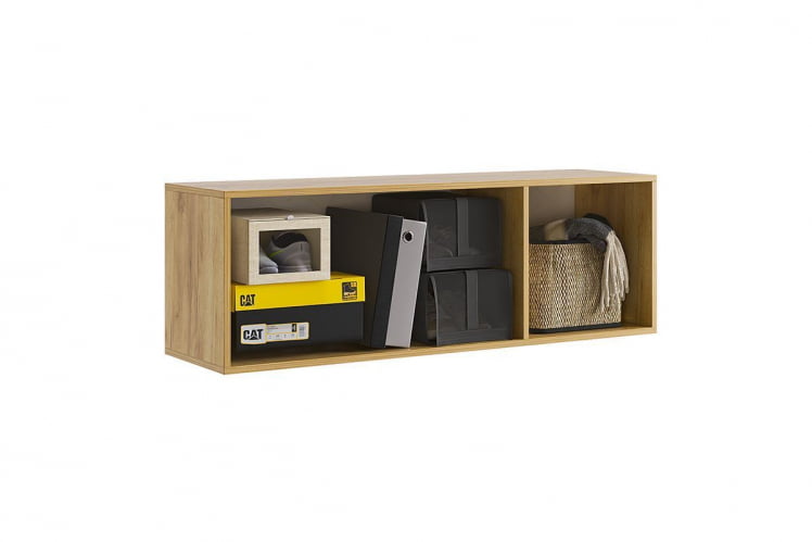 Антресоль трехдверная Бери МПР-026 Дуб крафт золотой/белое дерево / MPR-026_1