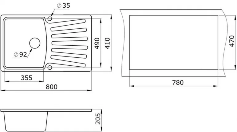 Кухонная мойка ГРАНУЛА 8001 Песок / GRANULA_2