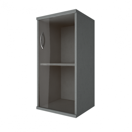 Шкаф низкий узкий правый Рива А.СУ-3.2 Пр Венге/Металлик / Riva_0