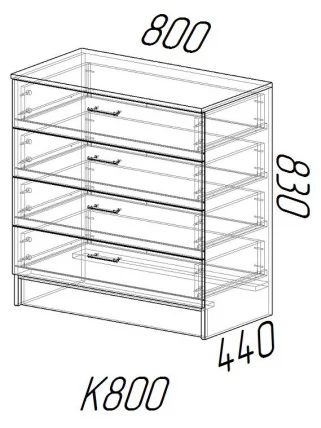 Комод к800 Ясень шимо темный/Ясень шимо светлый_1