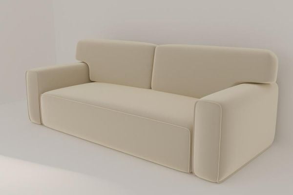 Диван прямой Сандвик (Берхоусе) Цвет фасада: Азур велюр; Тип: Прямой; Материал фасада: Металл/Велюр / (Berhouse)_2