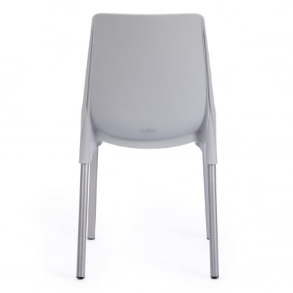Стул ГЕНИУС (мод 75) металл/пластик, 46кс56кс84cм, серый/ножки хром / GENIUS (mod 46x56x84cм,_3