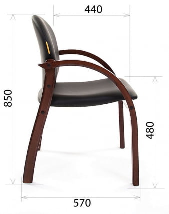 Кресло для посетителя CХАИРМАН 659 Терра (Терра) 101 беж матовый/темный орех / CHAIRMAN (Terra)_4