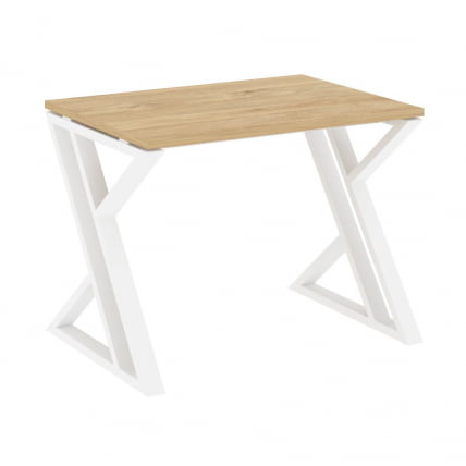 Стол рабочий ЛОФТ ВР.Л-СРЗ-1.7 Металл белый Тиквуд светлый / LOFT VR.L-SRZ-1.7_0