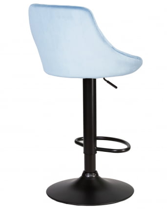 Стул барный ДОБРИН ЛОГАН БЛАCК Ппудрово-голубой велюр МДЖ9-74 / DOBRIN LOGAN BLACK MJ9-74_3