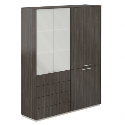 Шкаф высокий двойной Атлас НЗ-0301+НЗ-0312.БТ.БТ Бренсон Трюфель / Atlas NZ-0301+NZ-0312.BT.BT_0