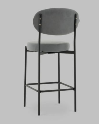 Стул Полубарный Бриф ДД ПБ велюр серый / DD_4