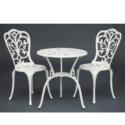 Комплект Сеcрет Де Маисон Романсе (стол +2 стула) алюминиевый сплав, Д60/Х67, 53х41х89см, буттер вхите / Secret De Maison Romance D60/H67, butter white_3