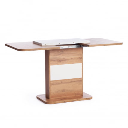 Стол обеденный СМАРТ ЛДСП, 105-140х68,6х75 см, Дуб вотан/Белый / SMART_4