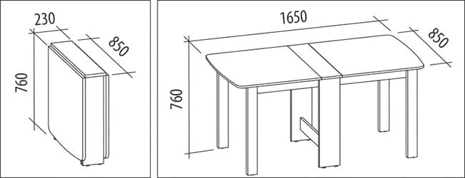 Стол-книжка Колибри 14 дуб Сонома_2
