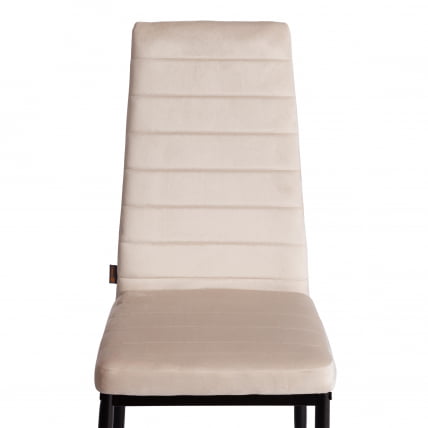 Стул Еасй (мод. ДЖСC02-1) металл, флок, 41 х 52 х 96 см, беиге (молочный) ХЛР2 / черный / Easy (mod. JSC02-1) beige HLR2_5