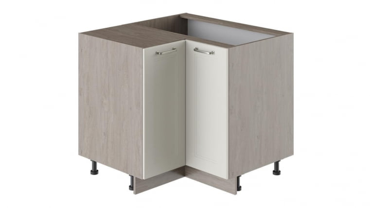 Шкаф напольный угловой с углом 90° Одри НУ90-72_2ДР(НУ) Дуб Сонома трюфель/Бежевый шелк_0