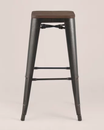 Стул барный ТОЛИКС  ВООД Черная патина с золотом / TOLIX WOOD_3