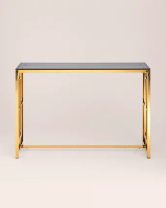Консоль БРУКЛИН 115кс30 Золото стекло смоке / 115x30 smoke_2