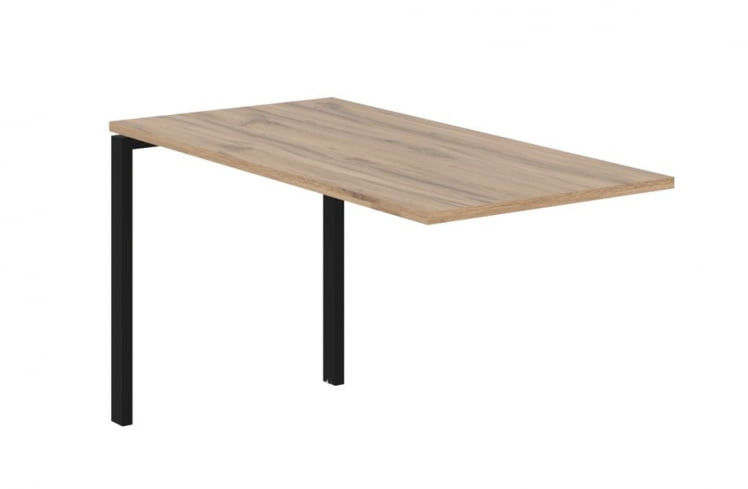 Брифинг-приставка ЕДИС ЕУБ 1367 Дуб Денвер светлый Черный / EDIS EUB_0